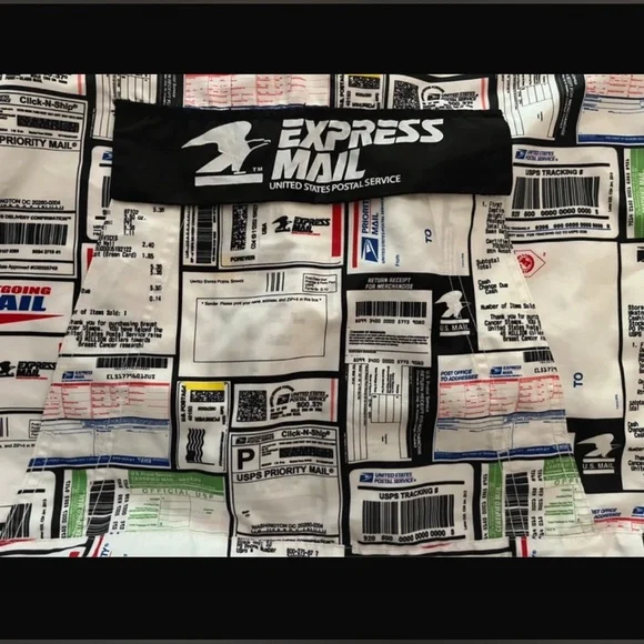 Forever 21 X USPS Collab Hooded Pullover Windbreaker Rain Jacket - Picture 2 of 4